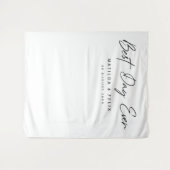 Minimalistische foto's op eenvoudige bruiloft op e wandkleed (Voorkant (horizontaal))