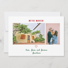 Minimalistische foto's We hebben bewegende aankond Aankondiging