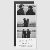 Minimalistische Fotostrip Trouwen Save the Date (Voorkant / Achterkant)