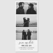 Minimalistische Fotostrip Trouwen Save the Date (Voorkant)