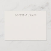 Minimalistische Fototrouwregisterkaart en QR-code Informatiekaartje (Achterkant)