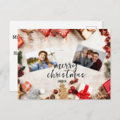 Minimalistische fotovakantiecaarten - ! feestdagenkaart (Voorkant / Achterkant)