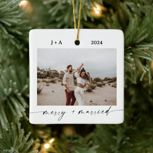 Minimalistische fotoversiering | Foto van Merry &  Keramisch Ornament (Boom)