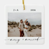 Minimalistische fotoversiering | Foto van Merry &  Keramisch Ornament (Voorkant)