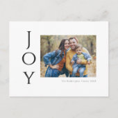 Minimalistische fotovreugde feestdagenkaart (Voorkant)