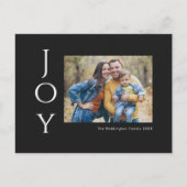 Minimalistische fotovreugde feestdagenkaart (Voorkant)