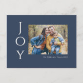 Minimalistische fotovreugde feestdagenkaart (Voorkant)