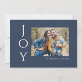 Minimalistische fotovreugde feestdagenkaart (Voorkant)