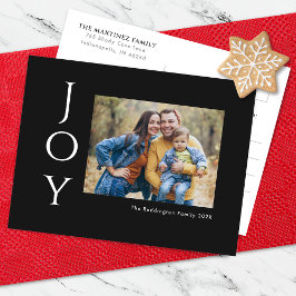 Minimalistische fotovreugde feestdagenkaart