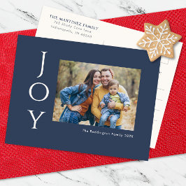 Minimalistische fotovreugde feestdagenkaart