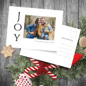 Minimalistische fotovreugde feestdagenkaart