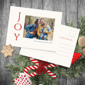 Minimalistische fotovreugde feestdagenkaart