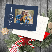 Minimalistische fotovreugde feestdagenkaart