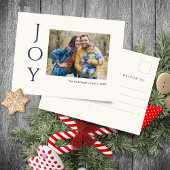 Minimalistische fotovreugde feestdagenkaart