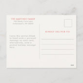 Minimalistische fotovreugde feestdagenkaart (Achterkant)