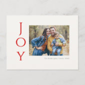 Minimalistische fotovreugde feestdagenkaart (Voorkant)