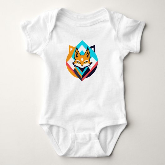 Minimalistische Fox Art Romper (Voorkant)