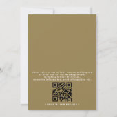 Minimalistische frame lijn elegante QR-code trouwk Kaart (Achterkant)