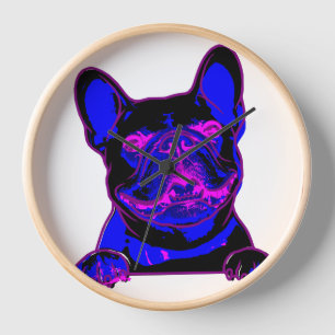 Minimalistische Franse Bulldog Muurklok - Personal
