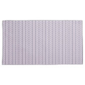 Minimalistische Franse Lila Paarse Knit-Look Kussensloop (Voorkant-Rechts)