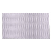 Minimalistische Franse Lila Paarse Knit-Look Kussensloop (Achterkant-Links)