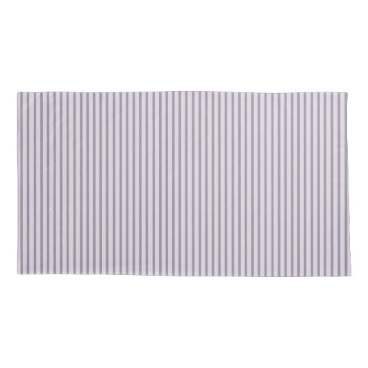 Minimalistische Franse Lila Paarse verticale stree Kussensloop (Achterkant-Links)