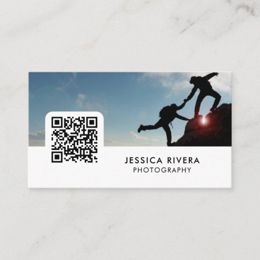 Minimalistische freelance fotograaf Contact Kaart Visitekaartje (Voorkant)