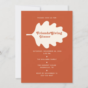 Minimalistische Friendsgiving diner uitnodigingska Kaart