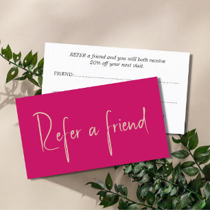 Minimalistische frisse elegante Rozen pastel wit Aanbevelingskaartje