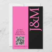 Minimalistische Fuchsia QR-code op de achterkant T Kaart (Achterkant)