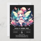 Minimalistische Fun Fairy Verjaardag Kaart (Voorkant)