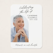 Minimalistische Funeral Arch Fotogebed Kaart (Voorkant)