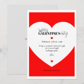 Minimalistische Galentine-uitnodigingskaart Kaart (Voorkant / Achterkant)