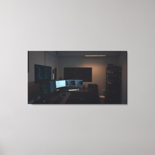 Minimalistische gamer kamer canvas afdruk (Voorkant)