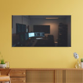Minimalistische gamer kamer canvas afdruk (Insitu (Woonkamer))