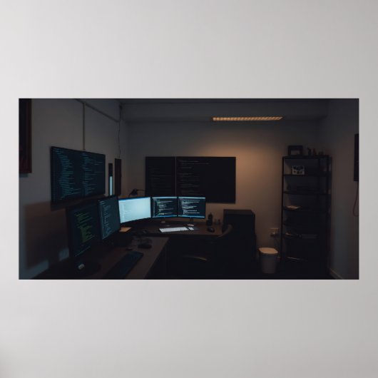 Minimalistische gamer kamer poster (Voorkant)