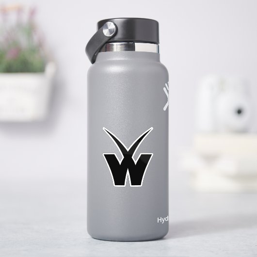 Minimalistische Gaming Letter W Monogram Sticker (HydroFlask)