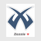 Minimalistische Gaming Letter X Monogram Sticker (Vel)