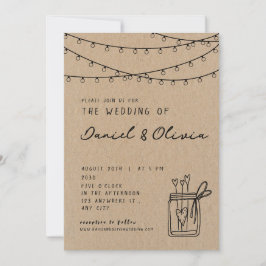  minimalistische Garland Classic BrownInvitation Kaart