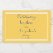 Minimalistische gast gunsten script bruiloft mini  sparkling wijnetiket (Enkel label)