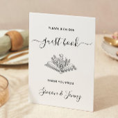 Minimalistische gastenboek bruiloft teken Sjabloon Kaart