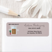 Minimalistische gastvrije voordeur makelaar etiket (Insitu)