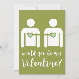 Minimalistische Gay LBGTQ+ Valentijnsdag kaart