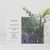 Minimalistische Gay LGBGQ QR Code Grijs Bruiloft Kaart (Staand voorkant)