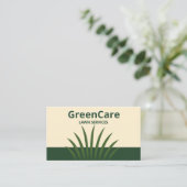 Minimalistische gazonverzorging visitekaartje (Staand voorkant)