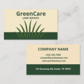 Minimalistische gazonverzorging visitekaartje (Voorkant / Achterkant)
