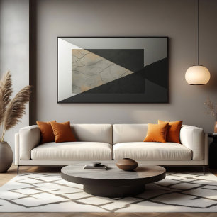 Minimalistische Gebarsten Beton Industrieel Poster