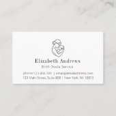 Minimalistische Geboorte Doula Logo - Zwangerschap Afsprakenkaartje (Voorkant)