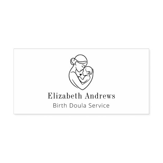 Minimalistische Geboorte Doula Logo - Zwangerschap Rubberstempel (Afrduk)