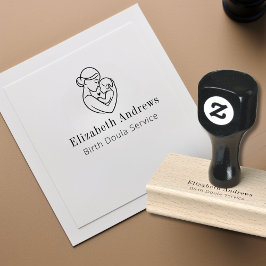 Minimalistische Geboorte Doula Logo - Zwangerschap Rubberstempel